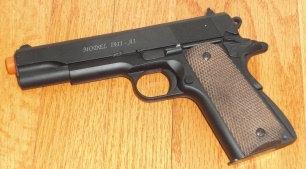 1911A 1 Full Metal Body Spring PISTOL with Open Ejection Port