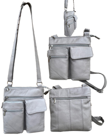 Cowhide crossbody shoulder gray $10.95 and up