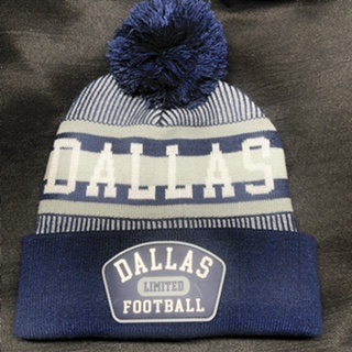 Dallas Limited Knit HAT Rubber Patch Pompom