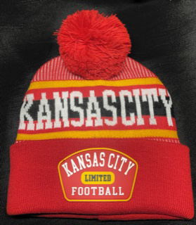 Kansas City Limited Knit HAT with Rubber Patch and Pompom