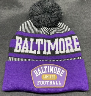 Baltimore Limited Knit Rubber Patch HAT with Pompom