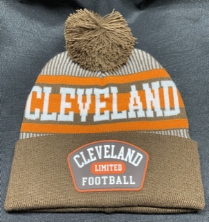 Cleveland Limited Knit HAT Rubber Patch Pompom