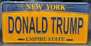 Trump New York LICENSE PLATE