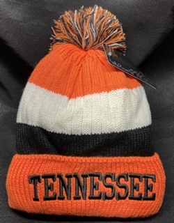 Tennessee Embroidered Knit Winter HAT Pompom