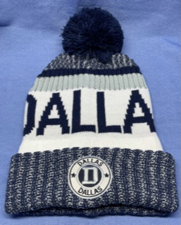 Dallas Winter Embroidered Knit HAT with Pompom