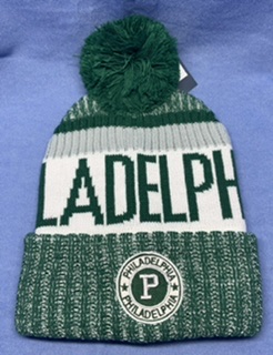 Philadelphia Winter Embroidered Knit HAT with Pompom