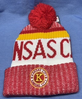 Kansas City Winter Embroidered Knit HAT with Pompom