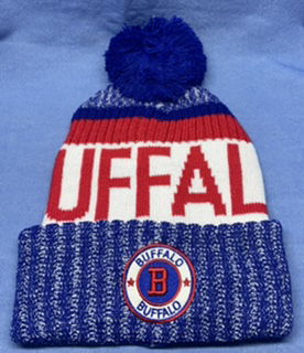 Buffalo Winter Embroidered Knit HAT with Pompom