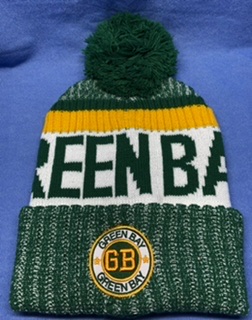 Green Bay Embroidered Knit HAT with Pompom