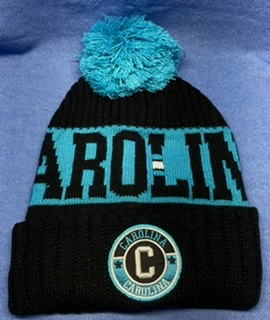 Carolina Embroidered Winter Knit HAT with Pompom