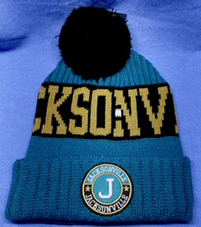 Jacksonville Embroidered Winter Knit HAT with Pompom