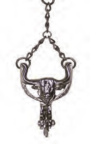 Bull Head Framed with a Spur Key--chain