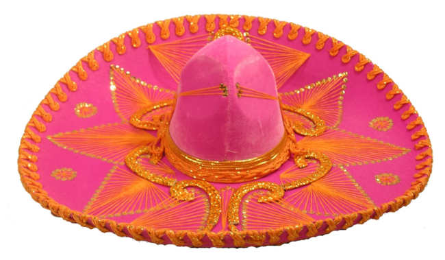 Child's Mariachi Hat Pink and GOLD