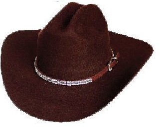 2X Brown Tejana with Assorted HAT Band