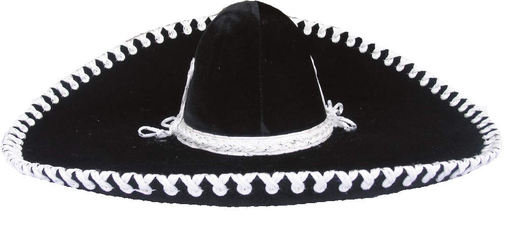 Child's Small Black Velvet Charro HAT