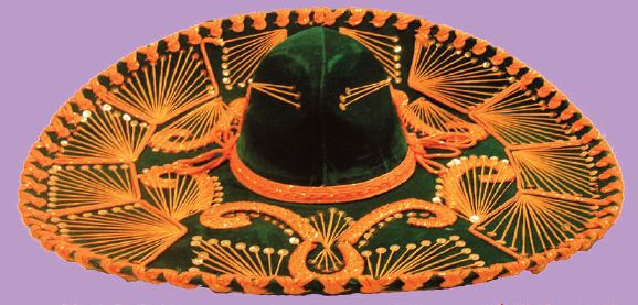 Green and Gold Charro HAT