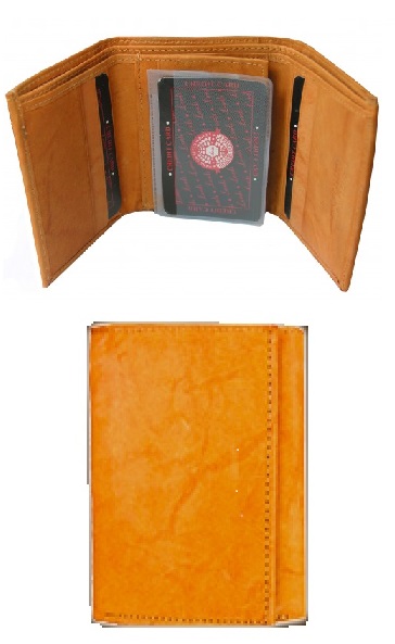 Plain Tri-fold WALLET Honey