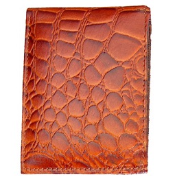 Honey Leather Imitation Alligator Print WALLET