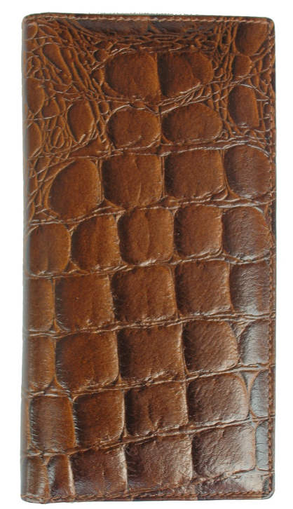 Brown Alligator Print Roper/Checkbook WALLET