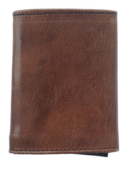 Brown Tri Fold LEATHER Wallet