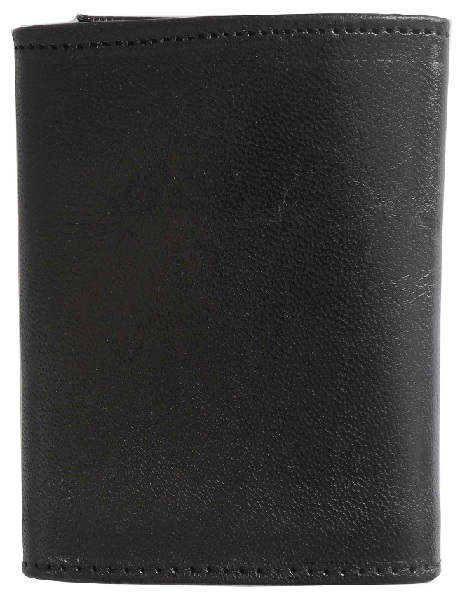 Black Tri-fold LEATHER Wallet