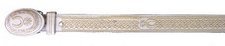 Bone Color Pitiado Style BELT W/ Spur