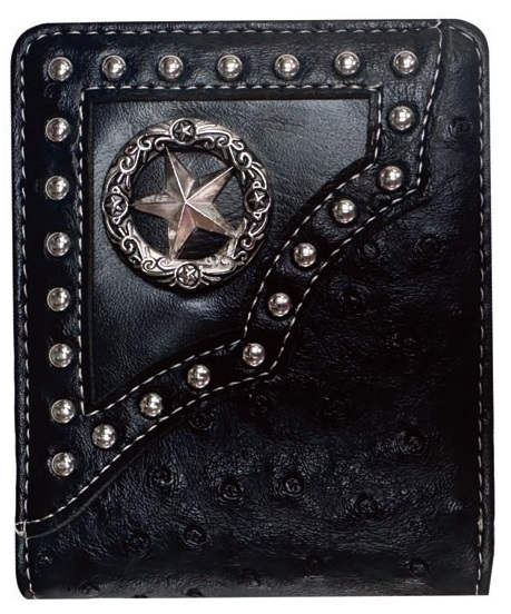 Bi-fold Ostrich WALLET w/Star