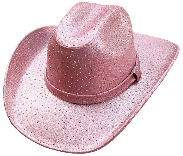 WESTERN Rhinestones Pink Hat