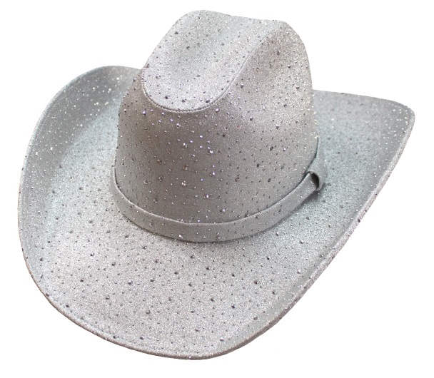 WESTERN Rhinestones Silver Hat