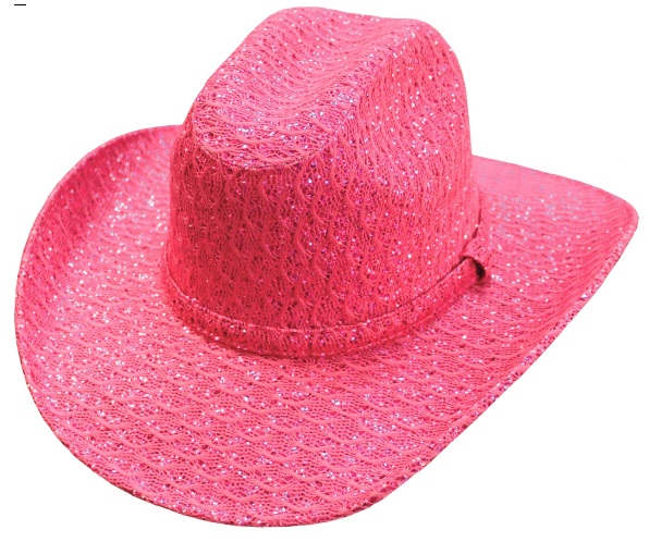 WESTERN Shining Lace Hot Pink Hat