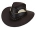 LEATHER Hat with Cowhide Patch