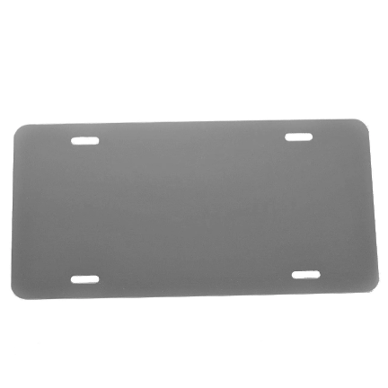 Silver Mirror - Anodized Aluminum License Plate Blank Heavy Gauge