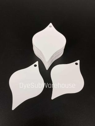 Dye Sublimation 2.76 x 4.1 Double Sided Teardrop Ornament