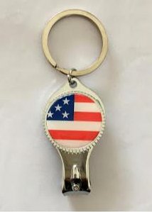 Wholesale USA FLAG Key chain With Nail Clipper
