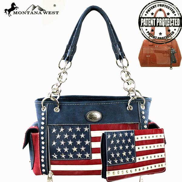 Montana West American Flag Collection Concealed Carry Satchel