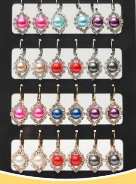 Wholesale PEARL with Rhinestone Stand Earring