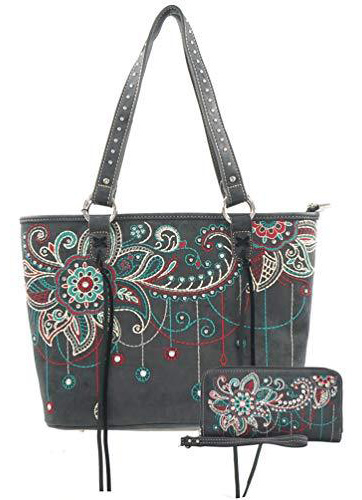 wholesale Montana West embroidered floral handbag