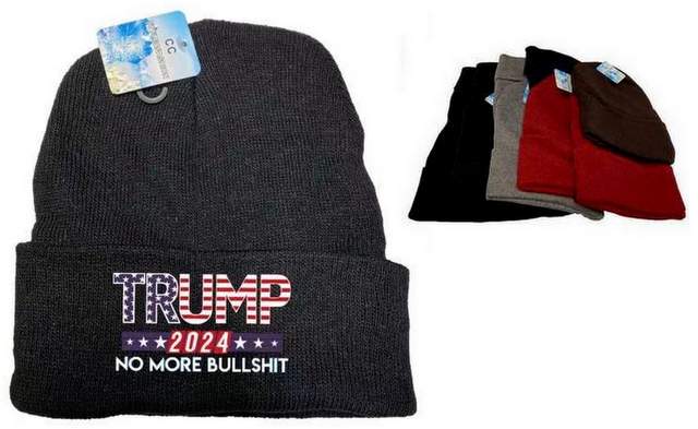 Trump 2024 NO More Bullshit Mix Color Winter Beanie