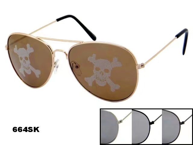 Wholesale SKULL  Assorted Aviator Sunglasses