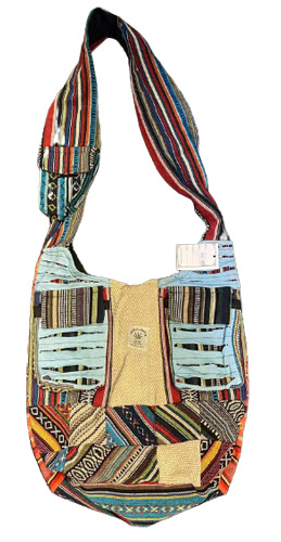 Two front pocket handmade patchwork hobo BAGS