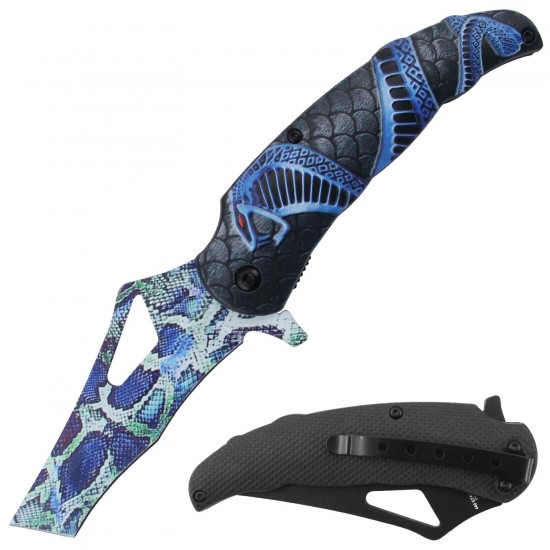 Wholesale Assisted Knife 3D Print Plastic HANDLE Blue