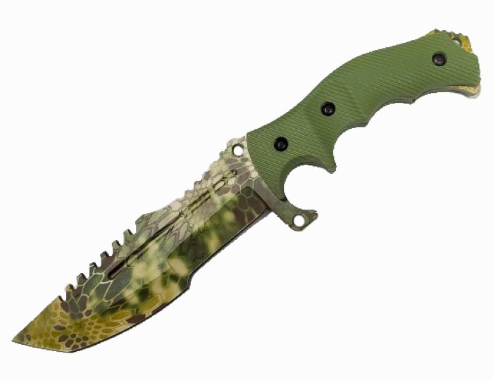 8.5'' Hunting KNIFE with Sheath Rainbow Titanum