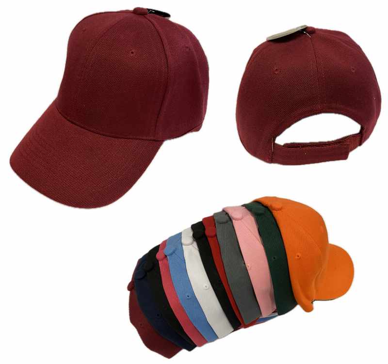 Wholesale Assorted Solid Color BASEBALL CAP/Hat