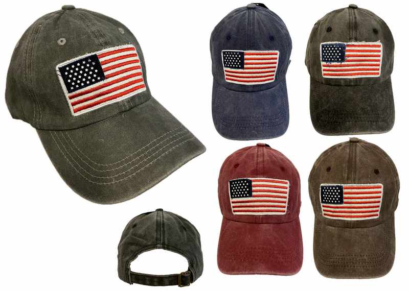 Wholesale Prewashed Jean USA Flag BASEBALL Cap/Hat