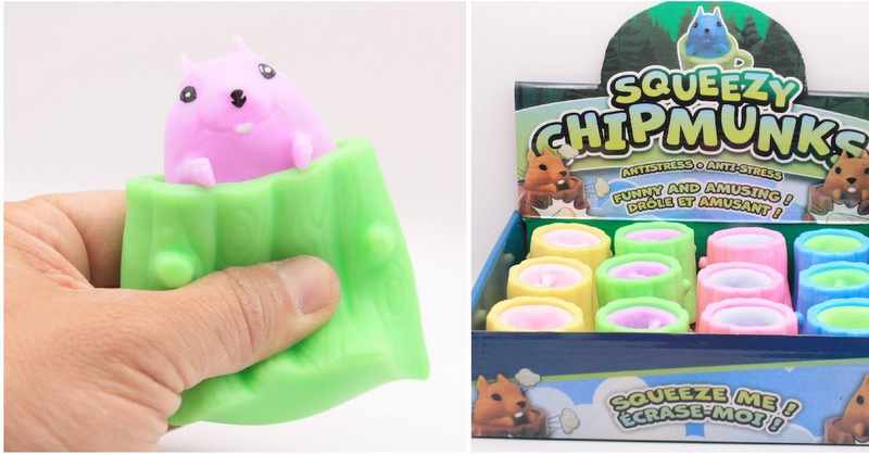 Wholesale Squeeze/Pop-Up Chipmunks