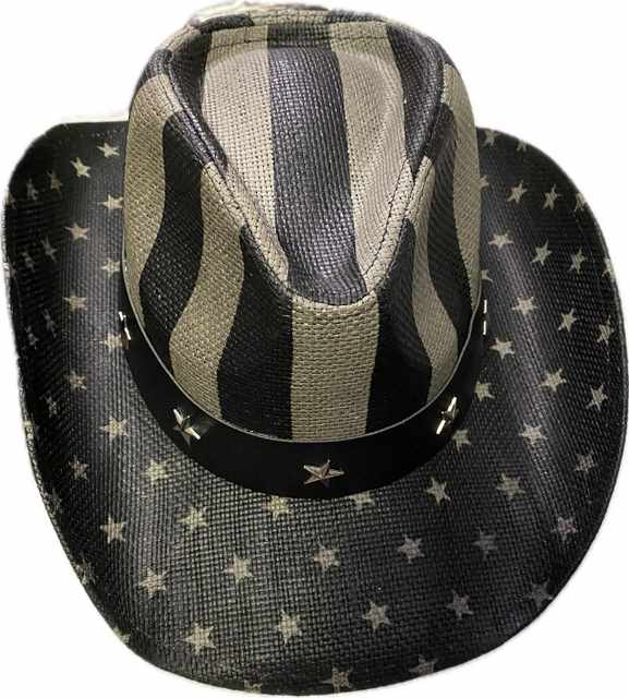 Wholesale USA Flag Black Color COWBOY HAT
