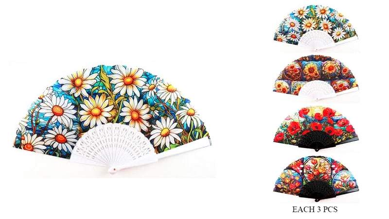 Wholesale Sunflower Print Hand FAN