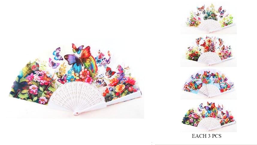 Wholesale Butterfly & Flower Hand FAN