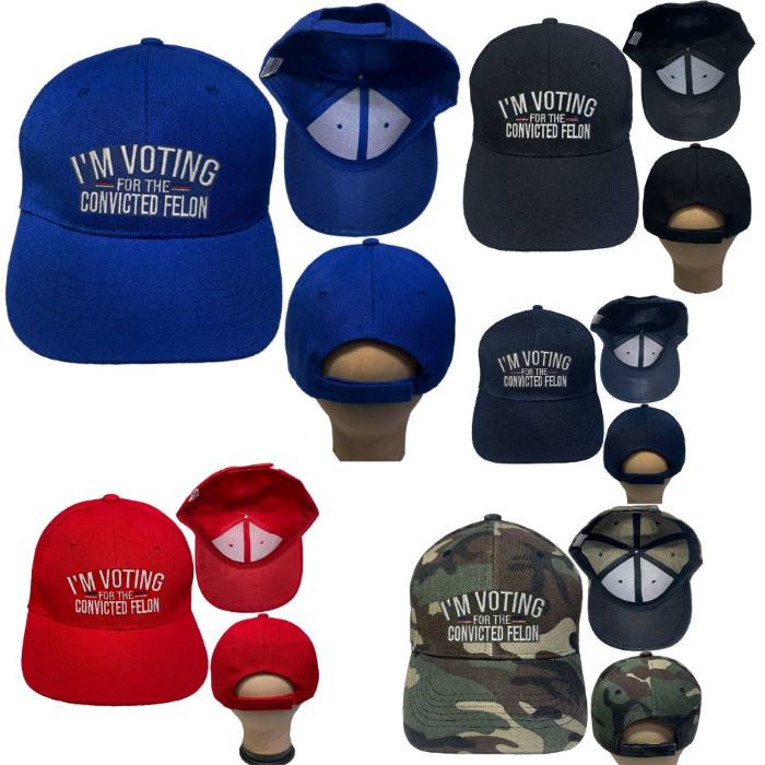 Wholesale Baseball HAT/Caps I'M VOTING FOR THE CONVICTED FELON