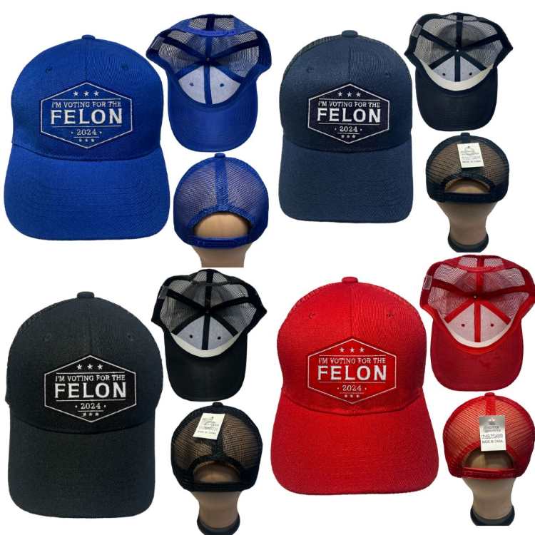 Wholesale Baseball HAT/Caps I'M VOTING FOR THE FELON 2024 Mesh